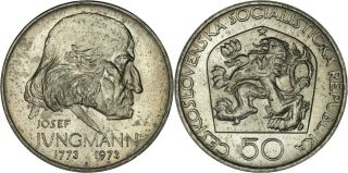 Czechoslovakia: 50 Korun Silver 1973 (josef Jungmann) Unc