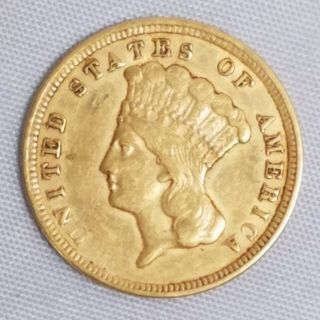 1856 Three Dollar Gold Piece,  $3 Gold Indian Head Princess Z002