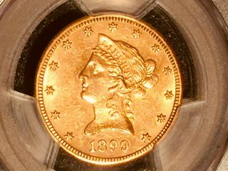 1899 - O Liberty head $10.  00 Eagle PCGS AU Details Cleaned 5