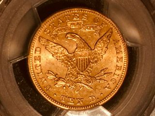 1899 - O Liberty head $10.  00 Eagle PCGS AU Details Cleaned 9