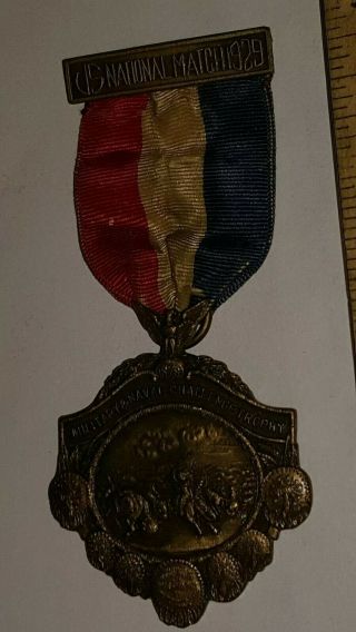 1929 Us National Match Medal Military & Naval Challenge Trophy Medal Look