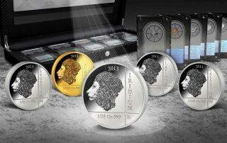 Rwanda 2013 5 x 10 Franc Noble Five 2 x 1/25oz & 3 x 1/100oz LIMITED Coin 3
