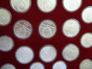 1980 Moscow Olympic 28 Silver Coin Set