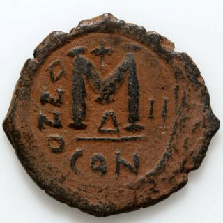 Byzantine Coin Ae Follis Tiberius Ii Constantine 578 - 582 Ad Constantinople Year