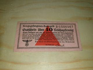 Germany Lagergeld 10 Pfennig 1943.  Xf -