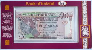 Ireland - Northern - 10 Pound - A000354 - 1st Day Bank Presentation Pack14.  5.  1991,  Scarce