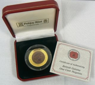 2004 British Virgin Islands Sir Rowland Hill Gold & Titanium Coin W/ Box