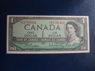 1954 Canada 1 Dollar Bank Note - Beattie/ram - Replacement Bm1798431 - Au - 19 - 319