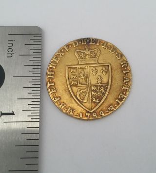 1789 Great Britain King George Iii Guinea Spade Gold Coin