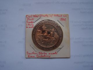 Civil War Set 1860 Pony Express,  Lincoln ' s Election - 1865 Solid Bronze Medal 4