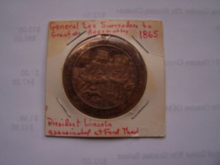 Civil War Set 1860 Pony Express,  Lincoln ' s Election - 1865 Solid Bronze Medal 8