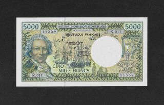 Unc 5000 Francs 1996 French Pacific Tahiti - Caledonia - Hebrides