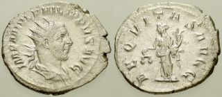 021.  Roman Silver Coin.  Philip I.  Ar Antoninianus.  Rome.  Aequitas.  Vf