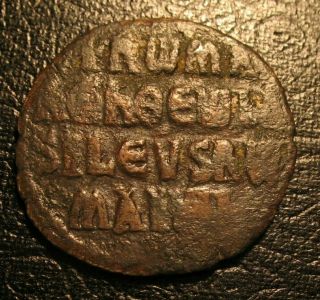 Old Ancient Byzantine Coin Jesus Christ Anonymous 1000 AD 2