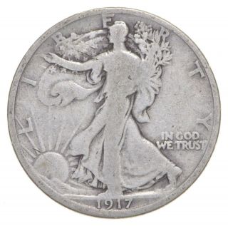 Better Date 1917 Walking Liberty 90 Silver Us Half Dollar 580