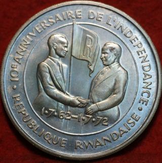 Uncirculated 1972 Rwanda 20 Francs Clad Foreign Coin