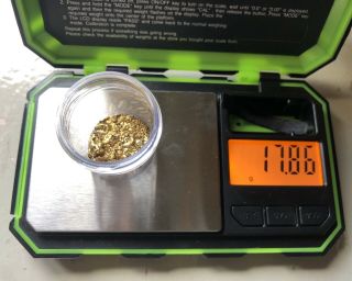 Gold With Nuggets 17,  Grams High Purity Purchased From Lynch Mining Some Nuggets