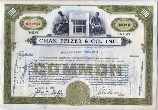 Chas.  Pfizer & Co. ,  Inc.  Stock Certificate