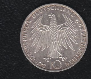 Germany 10 Mark 1972 G Silver