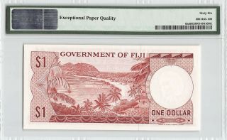 Fiji ND (1971) P - 65a PMG Gem UNC 66 EPQ 1 Dollar 2