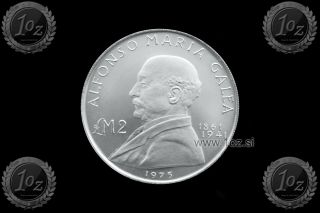Malta 2 Liri 1975 (alfonso Maria Galea) Silver Commemorative Coin (km 31) Aunc