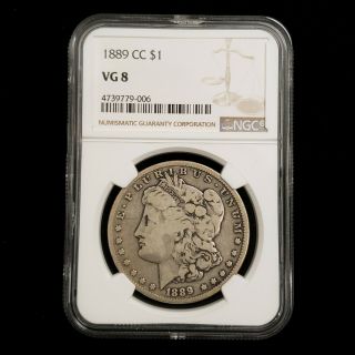1889 Cc Us Morgan Silver $1 One Dollar Ngc Vg8 Key Date Collector Coin Ga9006
