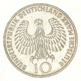 Silver - World Coin - 1972 Germany 10 Mark - 15.  5g - World Silver Coin 676