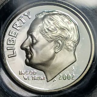 2002 - S Silver Roosevelt Proof Dime Pcgs Pr69dcam 10c Pf