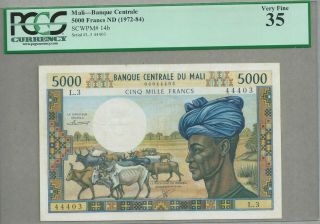Mali 5000 Francs 1972 Pcgs 35