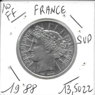France:100 Francs 1988 Silver Xf (see Scans)