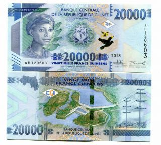 Guinea 20000 Francs 2018 (2019) P - Unc