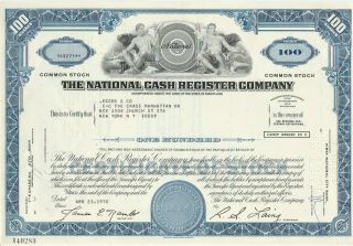 The National Cash Register Company Stock Certificate Ncr