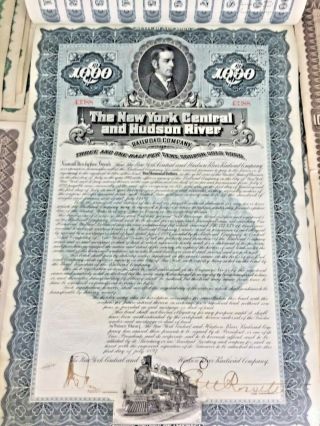 40 Railroad Stock Bond Certificates 1800’s 1900’s Studebaker Packerd All Signed 6