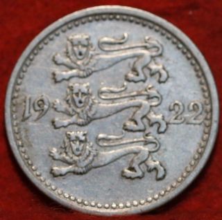1922 Estonia 3 Marka Clad Foreign Coin