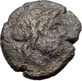 Thessalonica In Macedonia 1stcenbc Authentic Ancient Greek Coin Zeus Bull I62947