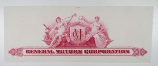 Abn Proof Vignette General Motors Corp 1920 - 40 Intaglio India Paper In Red Abn