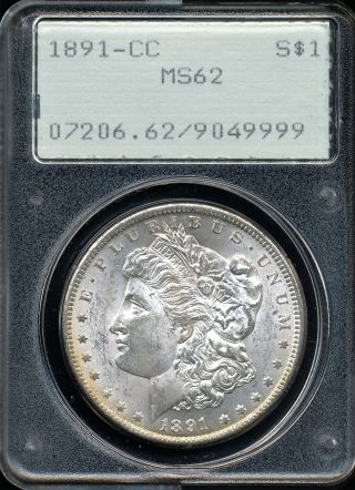 1891 - Cc Morgan Dollar Spitting Eagle – Top 100 Vam Ogh – Pcgs Ms62