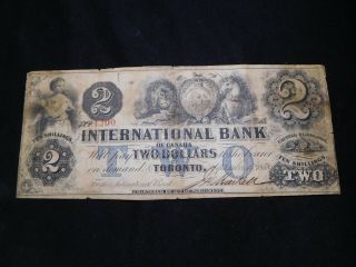 S75 Canada International Bank Of Toronto 1858 2 Dollars