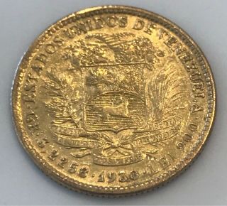 Venezuela Gold 10 Bolivares 1930 Simon Bolivar Portrait Gem Bu Rare Date