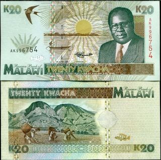 Malawi 20 Kwacha 1995 P 32 Unc
