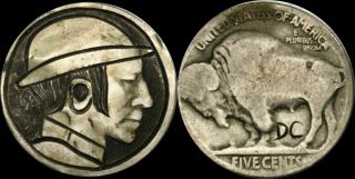1 Of A Kind Buffalo Nickel " Hobo " (hobo) Rare Coin