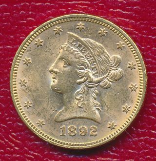 1898 $10.  00 Liberty Head Gold Eagle Lightly Circulated - Historic Gold