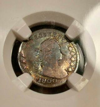 1800 Draped Bust Half Dime Ngc Vg Details Rainbow Toned Colors Qxrzy