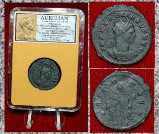 Roman Empire Coin Aurelian Sol Standing Between Two Seated Captives On Reverse