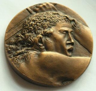 Resistance And Liberation Italian Bronze Art Medal - Lazio 1943 - 44 1973 - 74.  50mm