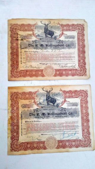 Richard M Hollingshead Corp Stock Certificate Founder Of The Drive - In Theater Nj