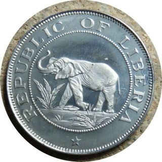 Elf Liberia 2 Cents 1978 Fm Proof Elephant Only 7,  311 Minted