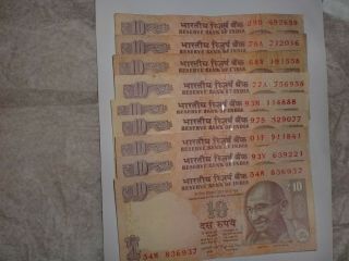 India Paper Money - 9 Old 