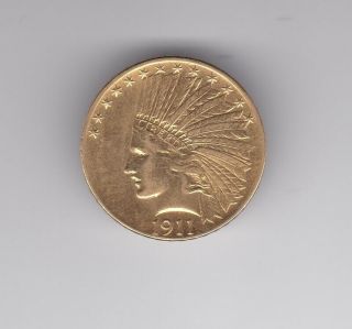1911 Indian Head $10 Ten Dollar Eagle Gold Coin