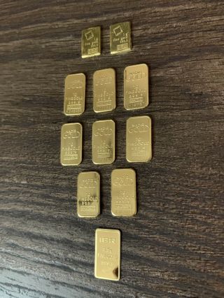 10.  5 Total Of KaratBar 1 Gram Gold Bars - Nadir.  9999 Pure GoldGram/ Assayeur 3